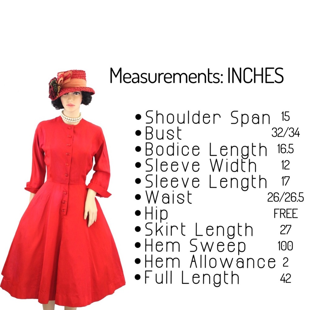 SOLD - 1953 YOUTH GUILD VINTAGE DRESS - Picture 3 of 4